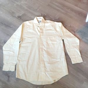 Enro long sleeve Yellow  button-down shirt 15 1/2 32-33